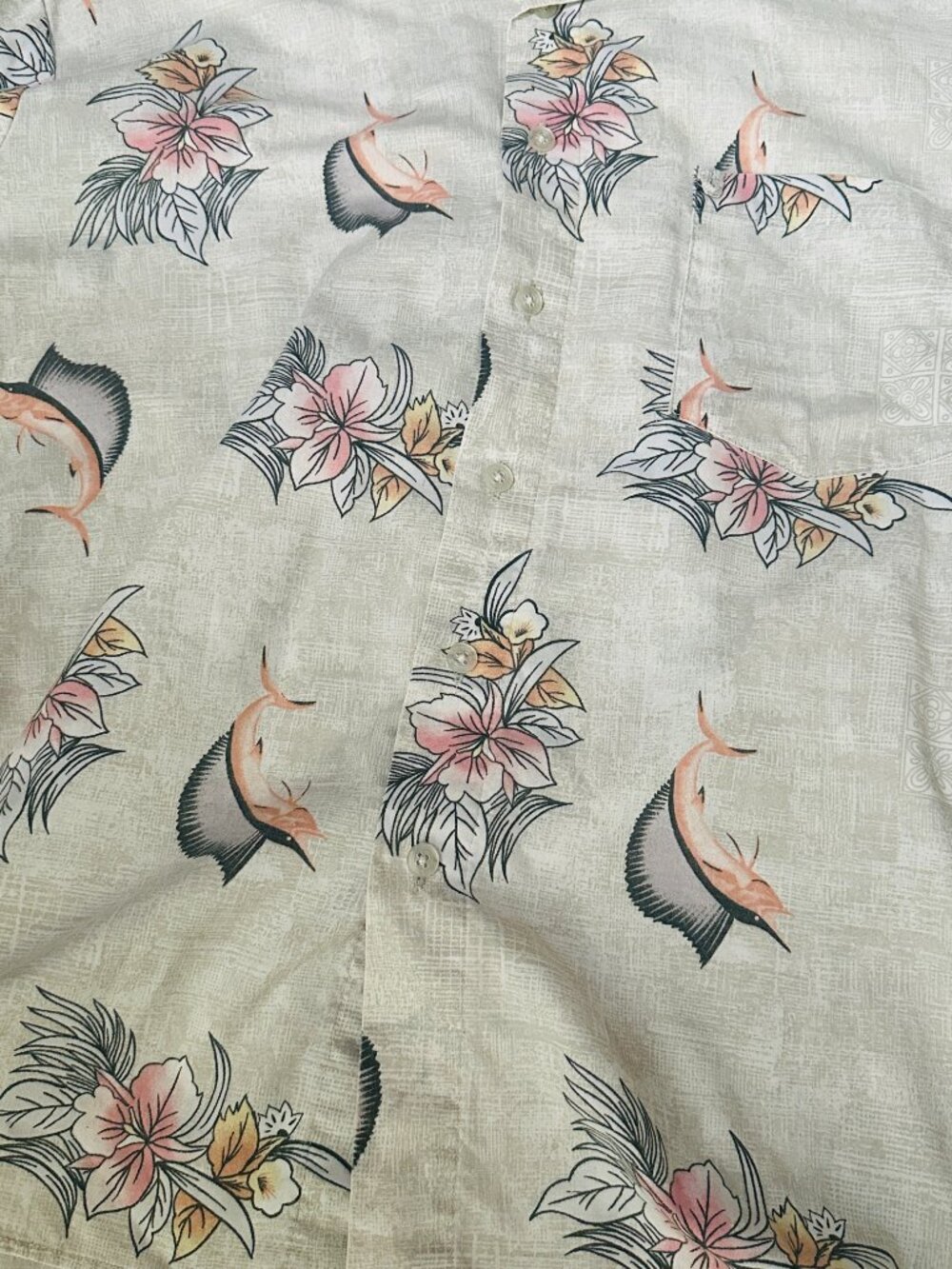 Lot of 2 Men’s Roundy Bay Short Sleeve Polyester Hawaiian Shirt - Floral - XL - Picture 4 of 11